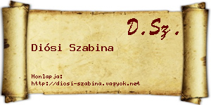 Diósi Szabina névjegykártya