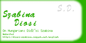 szabina diosi business card